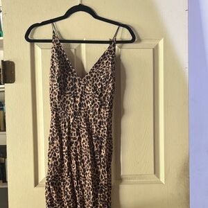 Topshop Animal Print Strappy Dress